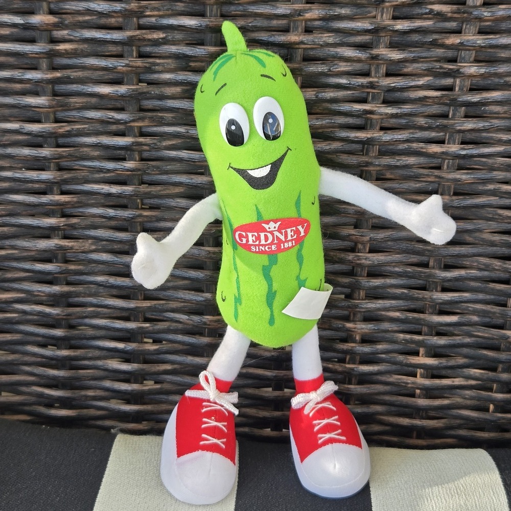 Gedney Pickles Mascot Plush PJ Toys 30056A 11" Posable Advertising Promo RARE